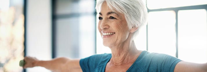 Elder-Woman-Weights - Anti-Aging in Sarasota FL