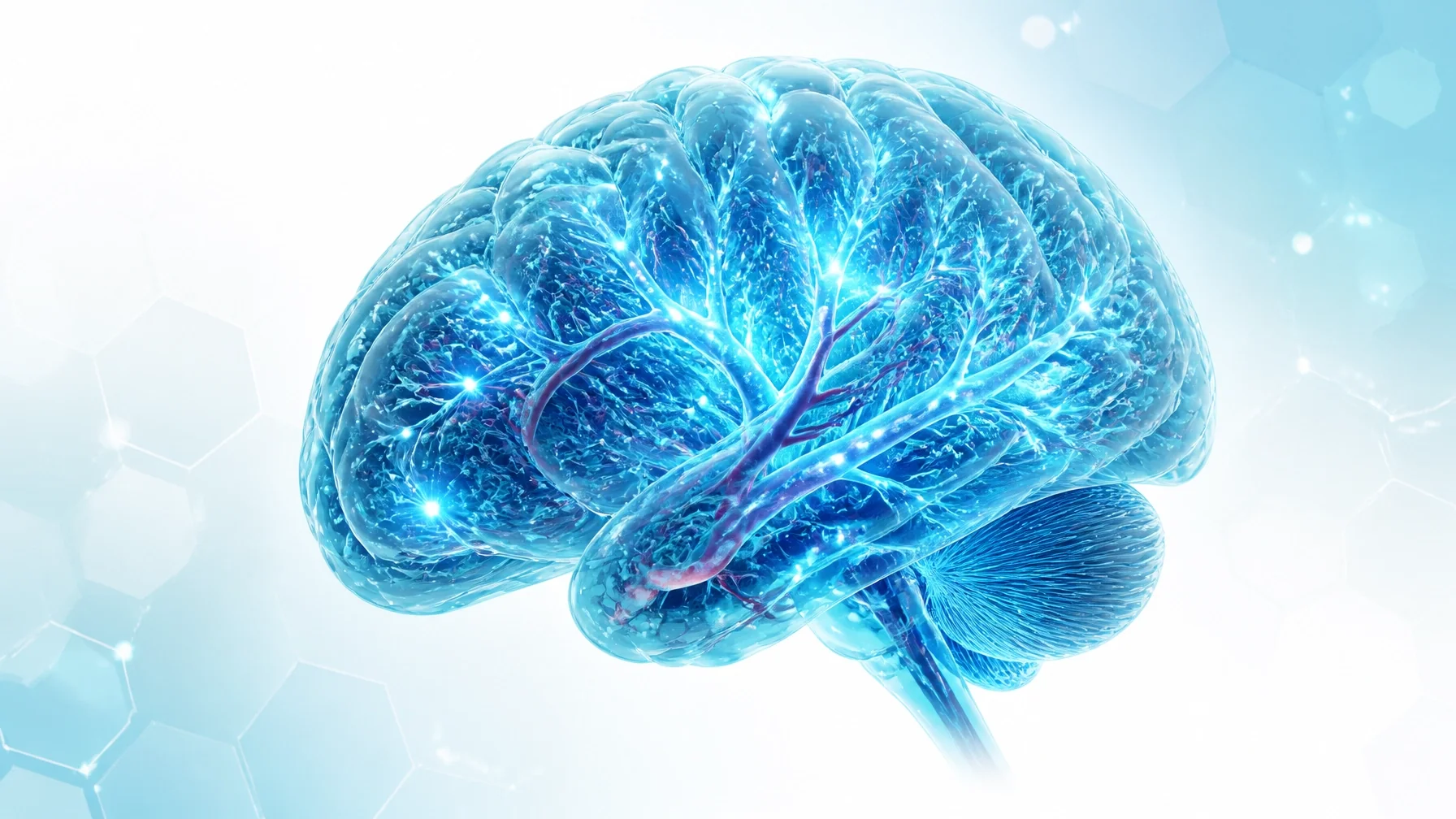 Conceptual digital illustration of brain health Sarasota showing neural pathways and advanced optimization