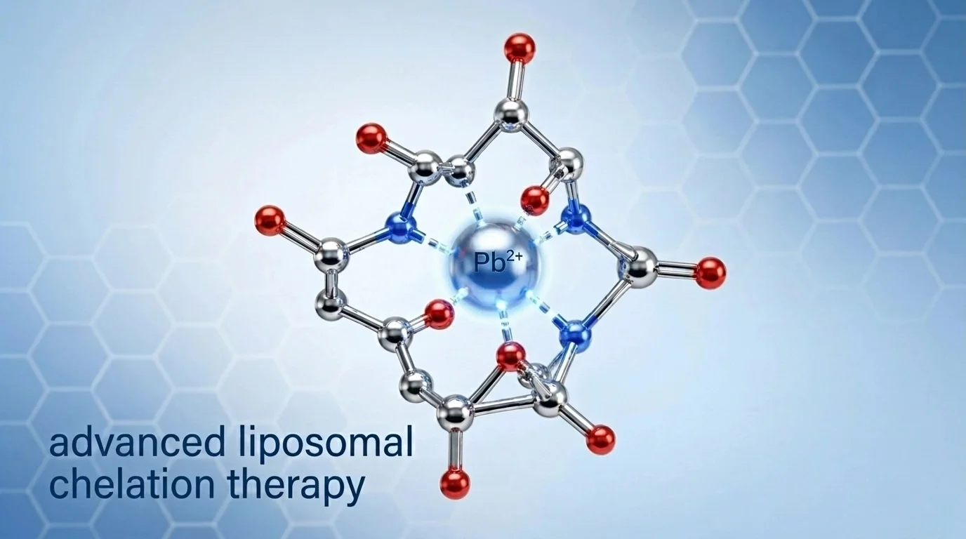 Chelation molecule binding to heavy metals