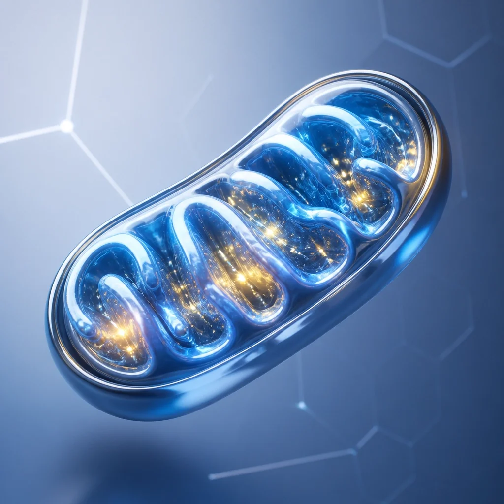 3D glowing mitochondria illustration for men's health Sarasota
