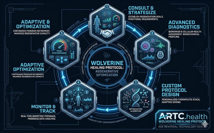 Wolverine Healing Protocol 5-step diagram — Regenerative medicine in Sarasota at ARTC