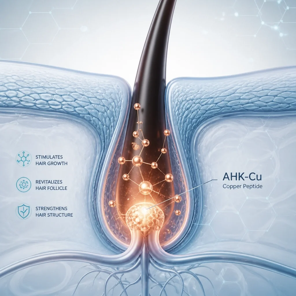 copper peptide hair restoration Sarasota — hair follicle cellular signaling AHK-Cu